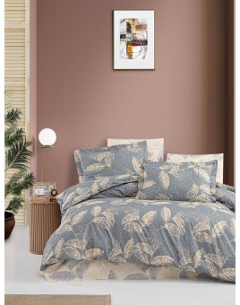 ETEHOMETEX Tek Kişilik Ranforce Pamuklu Lastikli Çarşaflı Nevresim Takımı ARİNA 8696474232045